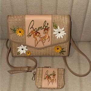 Bambi Tan and Brown Crossbody Bag